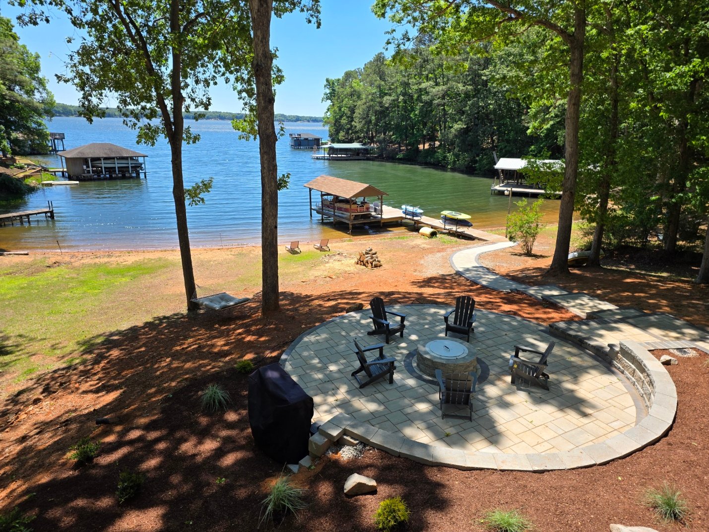 Private beach and beautiful view from the house